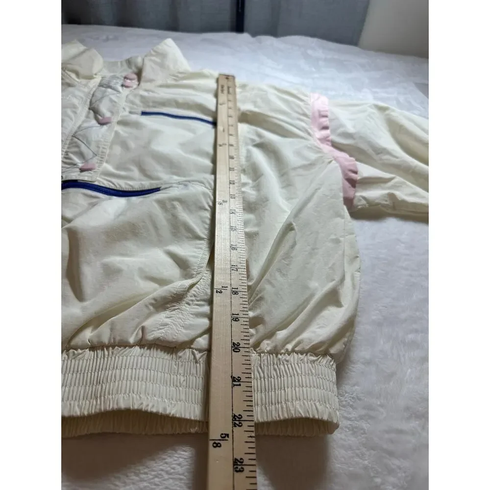Free People Movement Track In Action Jacket Vest Ivory Combo Size XL Windbreaker